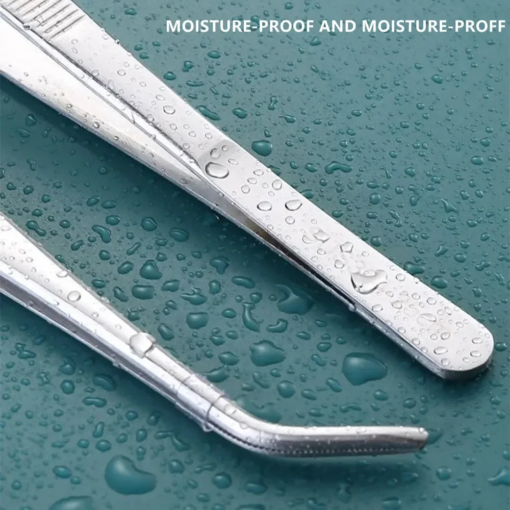 ShengmeiYu Stainless Steel Elbow Tweezers Non Slip Aquarium Forceps