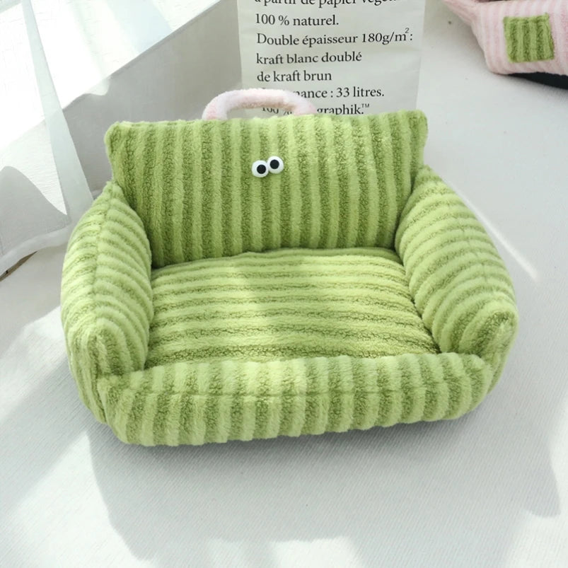 NONECN Puppy Sofa Kennel Winter Warm Pet Nest Bed Mat