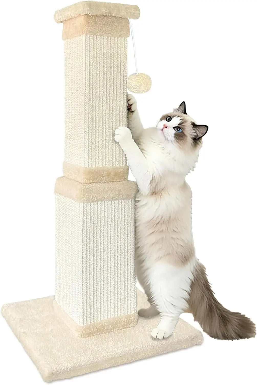 Cat Scratching Post for Large Cats Indoor Use Sturdy Sisal