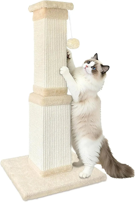 Cat Scratching Post for Large Cats Indoor Use Sturdy Sisal