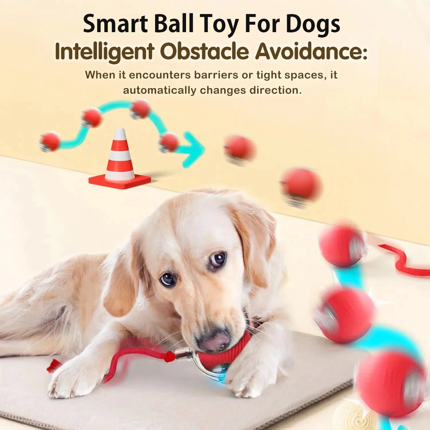 New Dog Interactive Ball Toy Automatic Rolling Ball