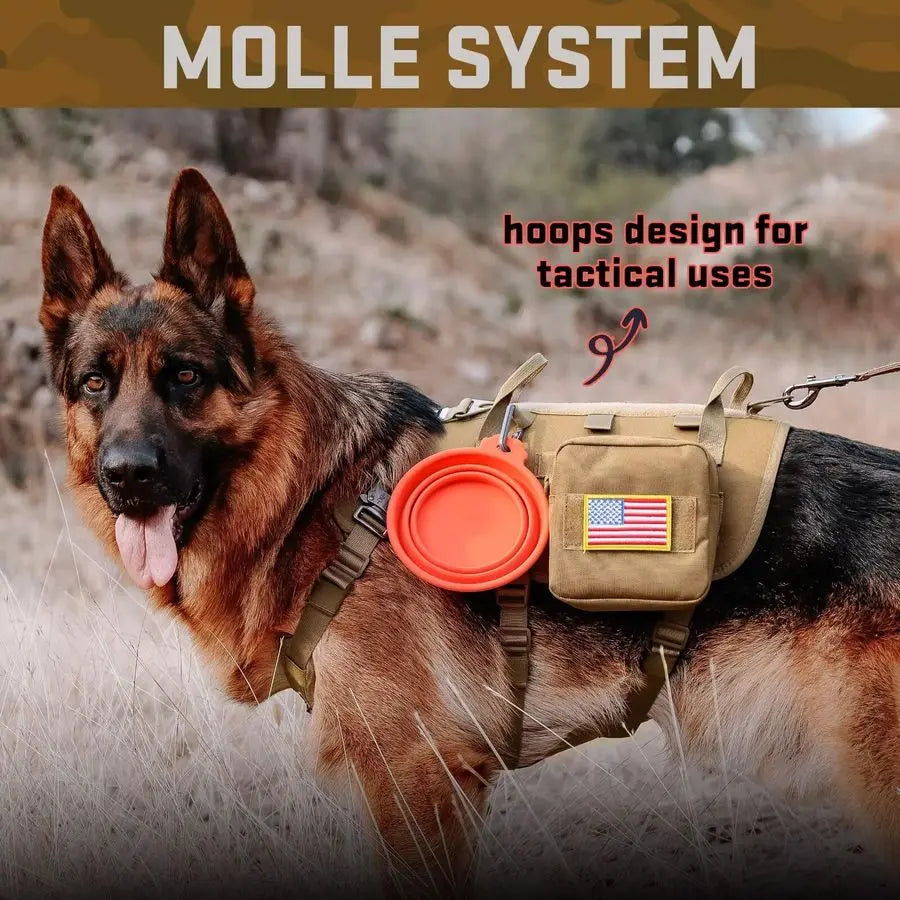 Tactical No Pull Dog Harness for Large Dogs Training Collar