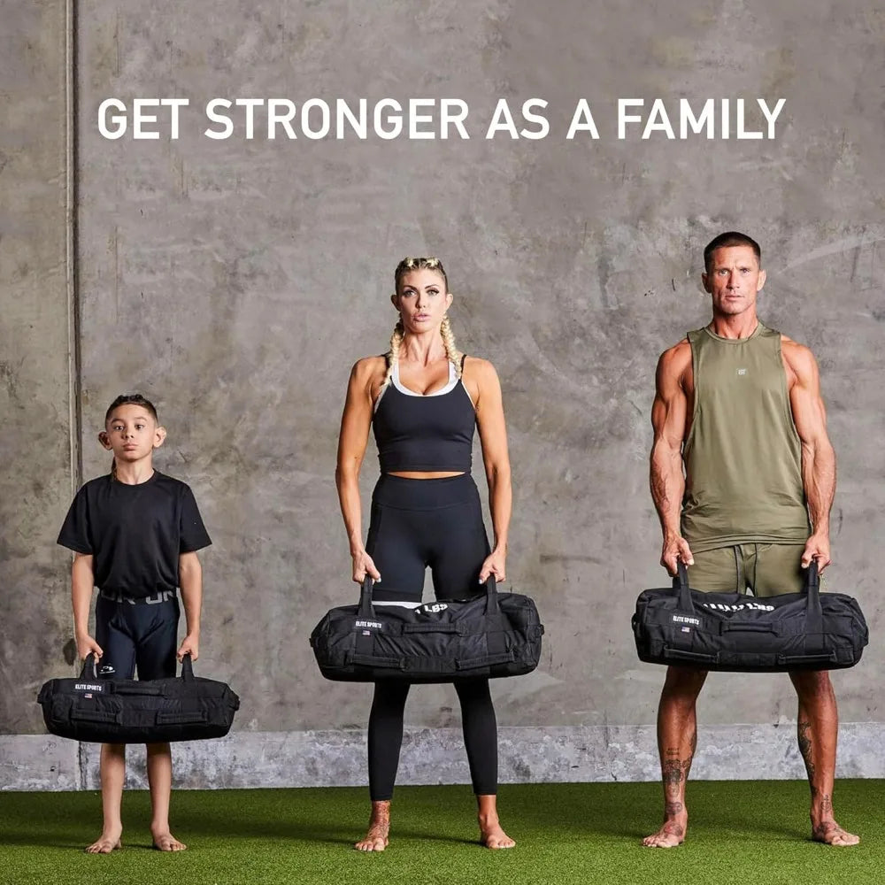 Adjustable Fitness Sandbag for Core and Strength Training with Multiple Handles Unfilled