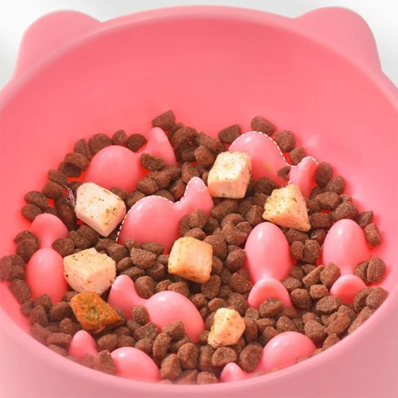 Slow Feeder Cat Bowl Anti-Choking Design For Small Pets