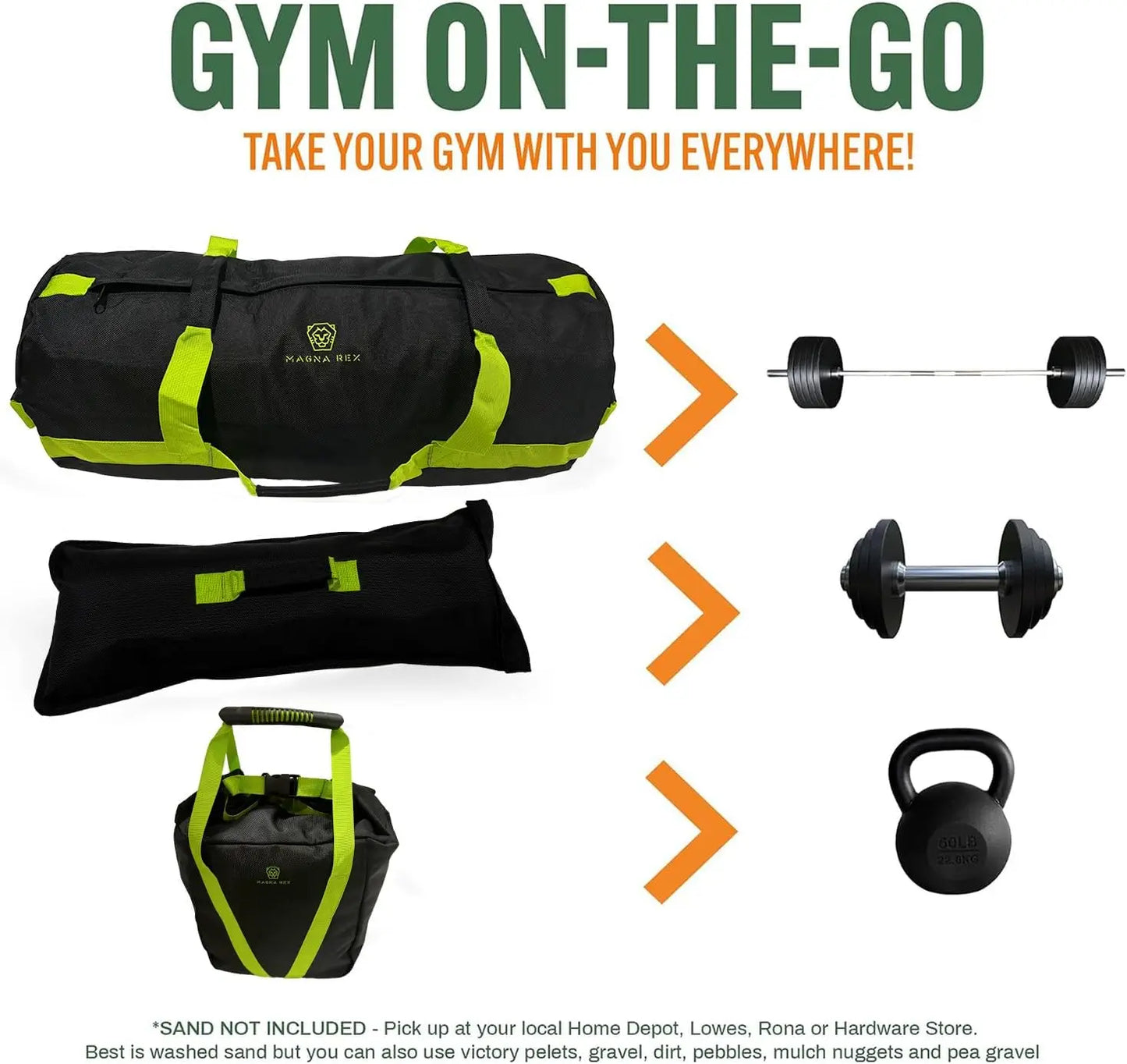 Adjustable Weight Sandbag 50 90 lbs Heavy Duty Portable Training Gear with Three Fillers