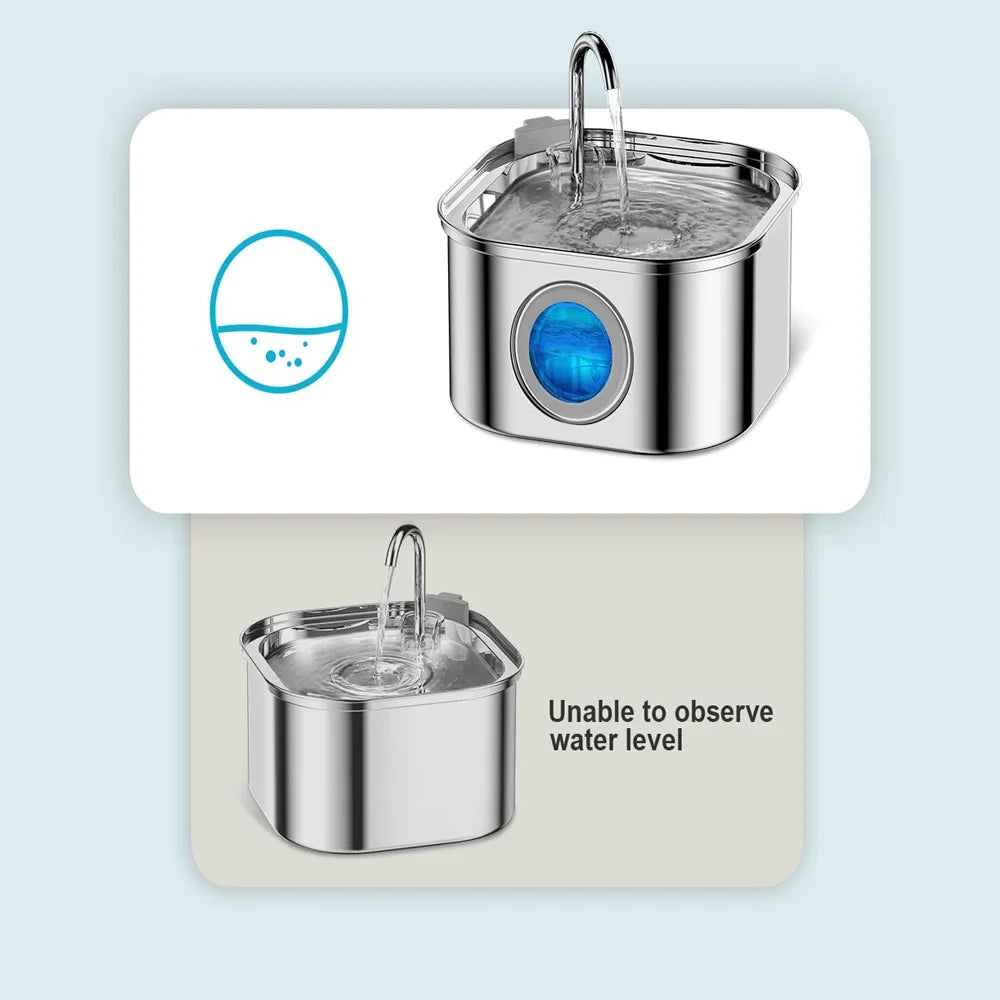 Stainless Steel Pet Water Feeder And Drinking Fountain