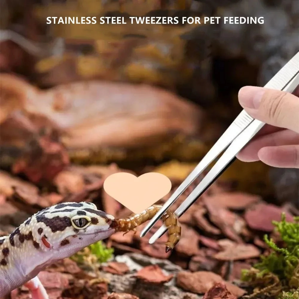 ShengmeiYu Stainless Steel Elbow Tweezers Non Slip Aquarium Forceps