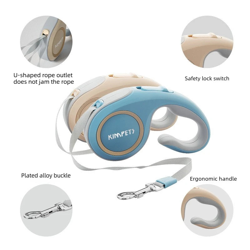 Retractable Dog Leash Hands-Free Design For Walking Outdoors