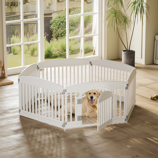 JHK Plastic Dog Playpen Indoor Outdoor Portable Fence