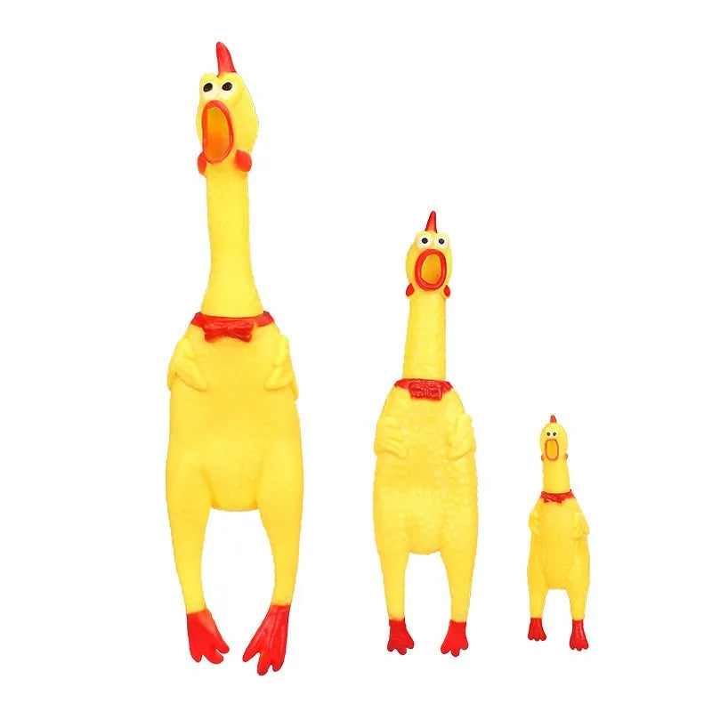 DKSTINYE Squeaky Screaming Chicken Dog Toy Squeaker Chew