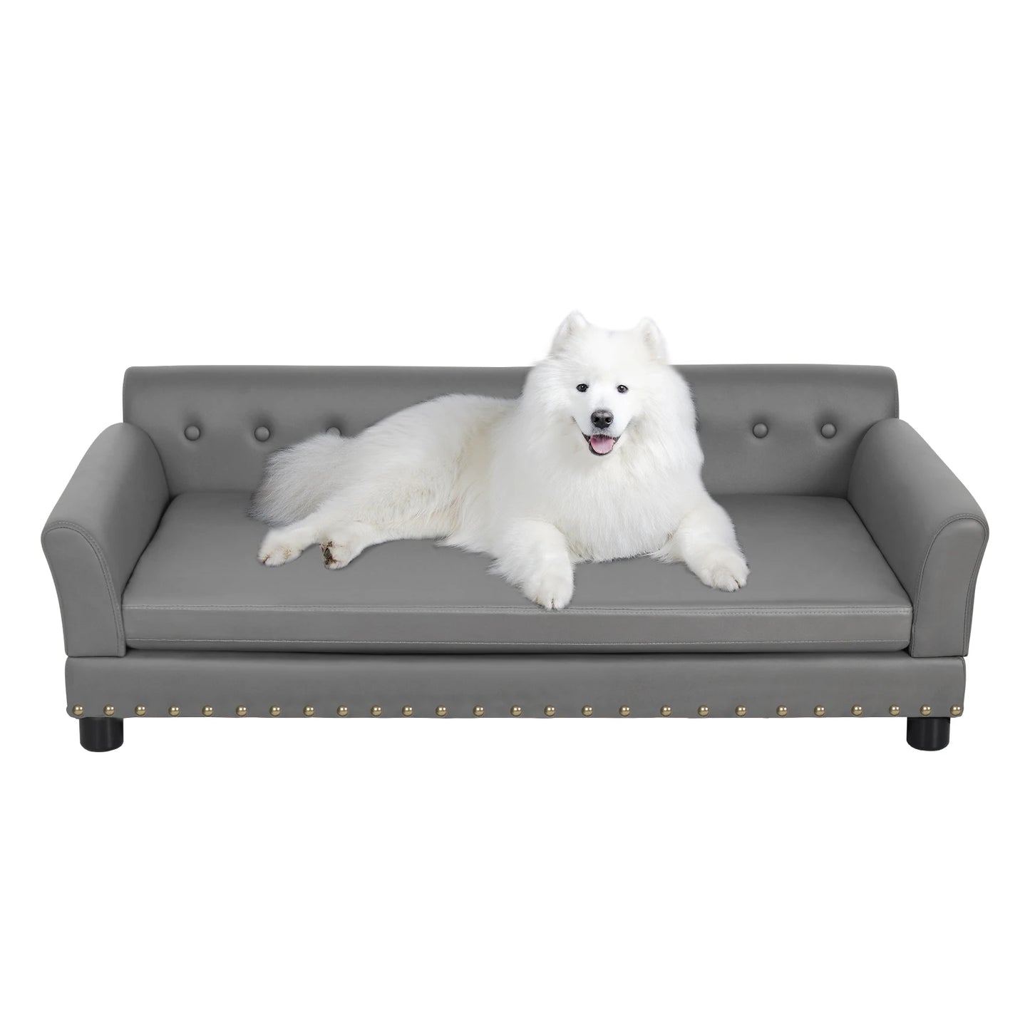 BINGOPAW Durable Elevated Dog Bed Sofa Made With Leather