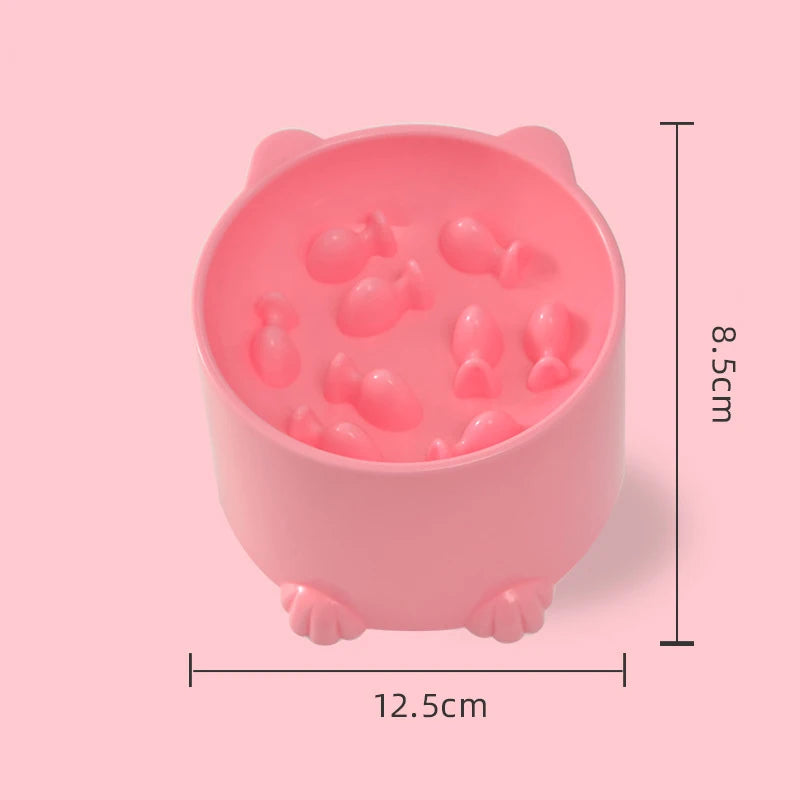 Slow Feeder Cat Bowl Anti-Choking Design For Small Pets