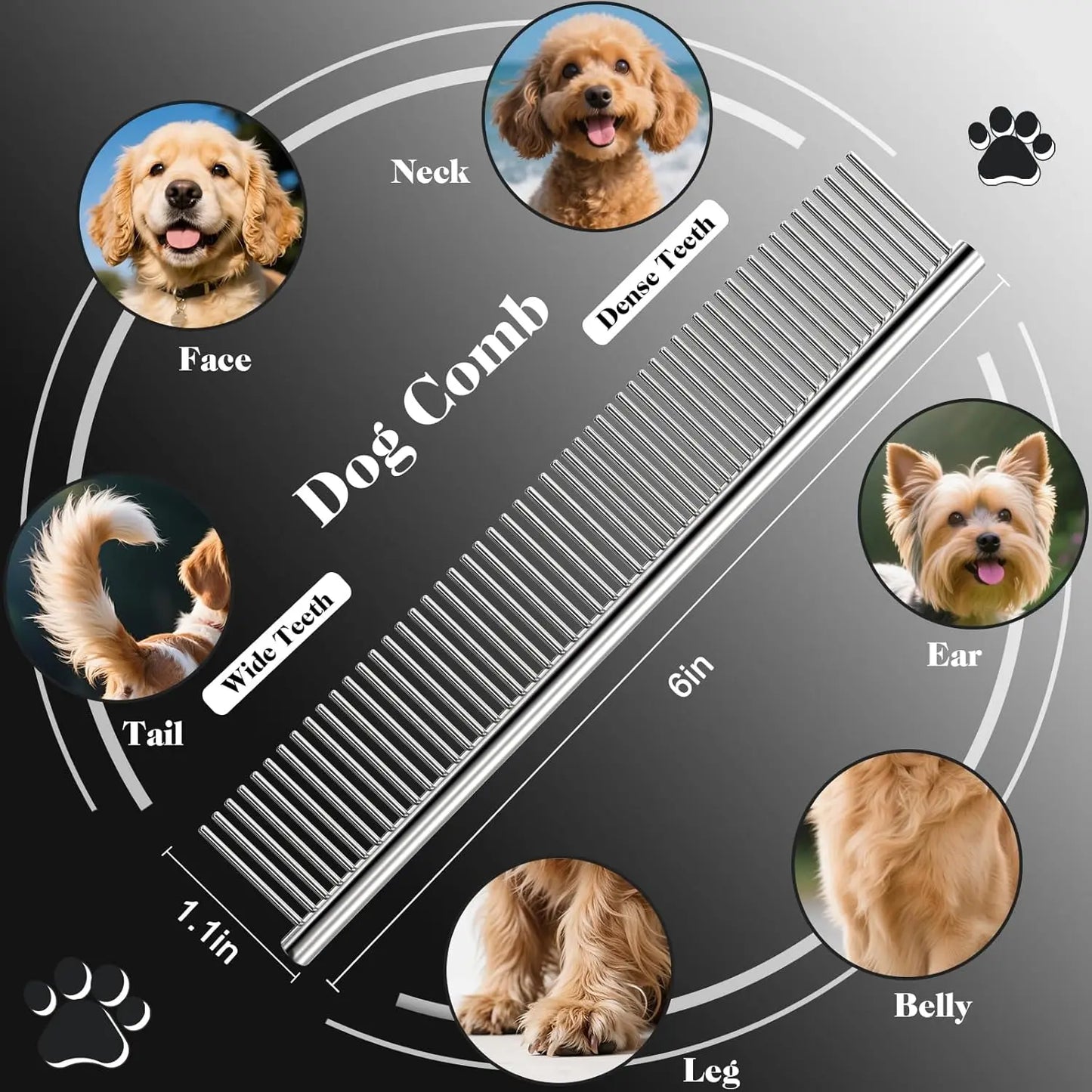 4-In-1 Pet Grooming Kit With Scissors And Comb For Pets