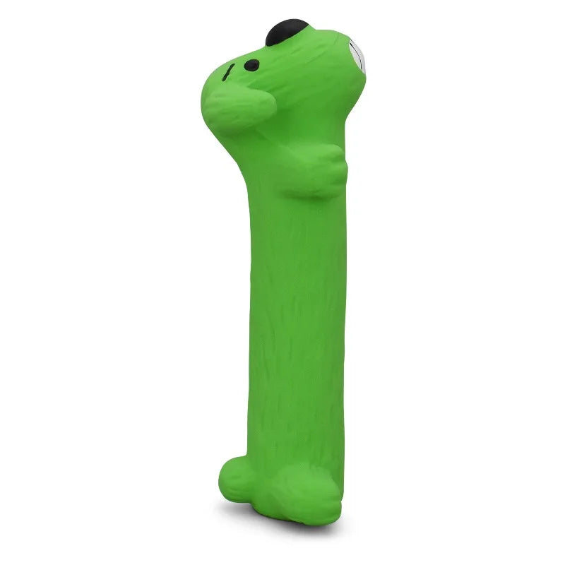 (2 pack) Smiling Loofa Dog Latex Dog Toy with Squeaker