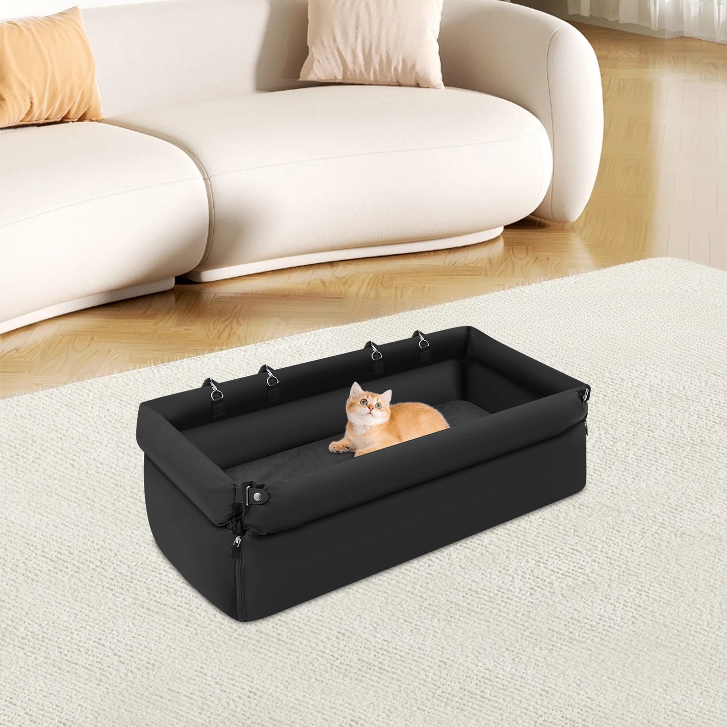 Bymaocar Dog Car Seat Bed For Travel And Home Use