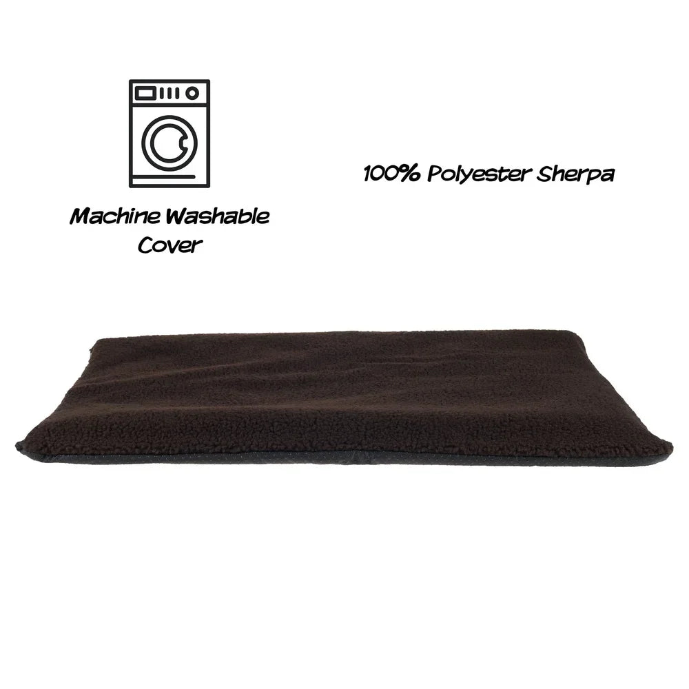 NONECN Self Heating Pet Pad Thermal Mat With Sherpa Cover