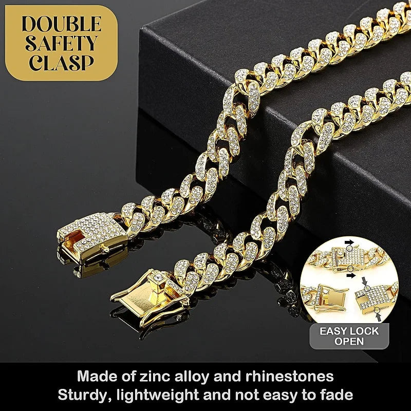 Luxury Metal Dog Chain Collar for Small to Large Dogs