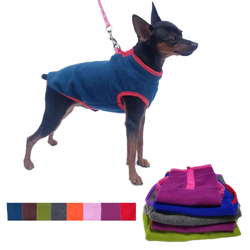 Fleece Dog Coat For Small Dogs Autumn Winter