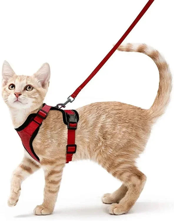 ATUBAN Cat Harness And Leash For Walking Reflective Escape Proof