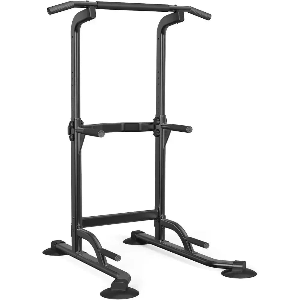 Adjustable Height Pull Up Bar and Dip Station for Home Gym - Strength Training Equipment for Pull-Ups, Chin-Ups, Dips, Push-Ups,