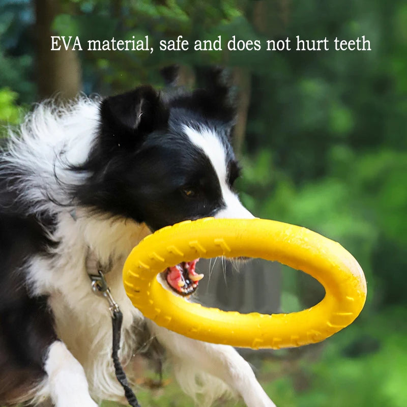 EVA Durable Dog Toys 4 Pack  Flying Disc + Ball + Tug Rope for Puppy&Adult Dogs  Chew-Proof Teeth Cleaning Set（2024 Best Seller）