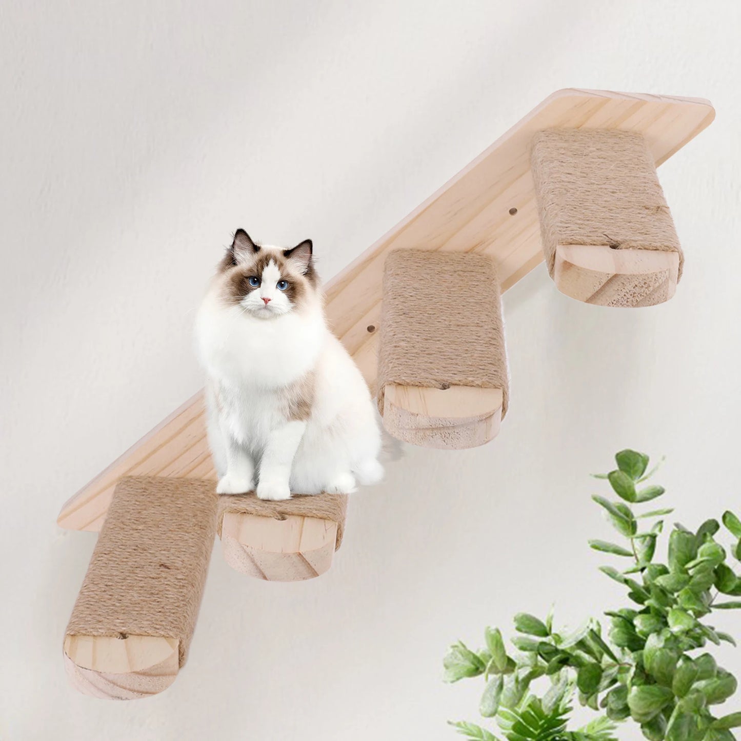 Cat Climbing Shelf Wall Mounted Four Step Perch Frame