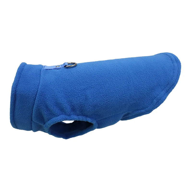 Ultrasoft Fleece Pet Jacket With D Ring For Small Dogs