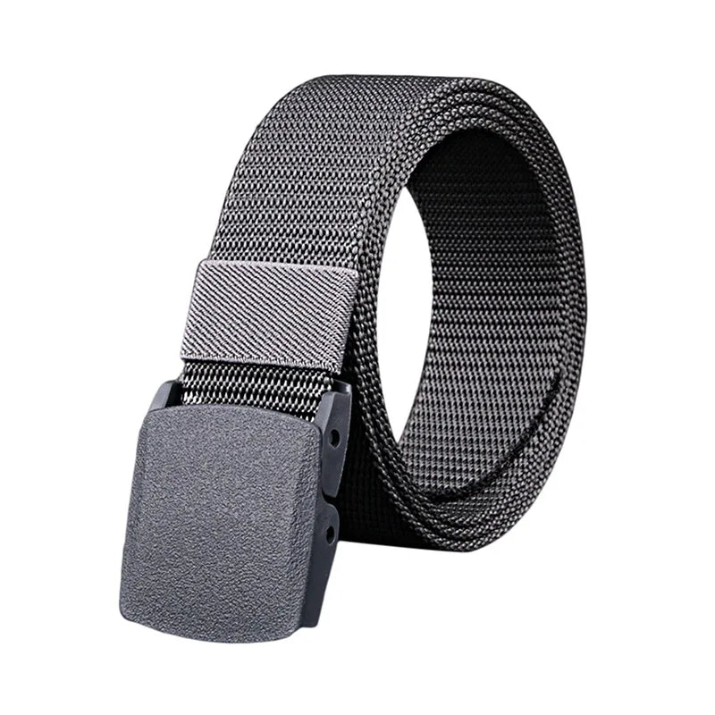 Military Men Belt 2024 Army Belts Adjustable Belt Men Outdoor Travel Tactical Waist Belt with Plastic Buckle for Pants 120cm