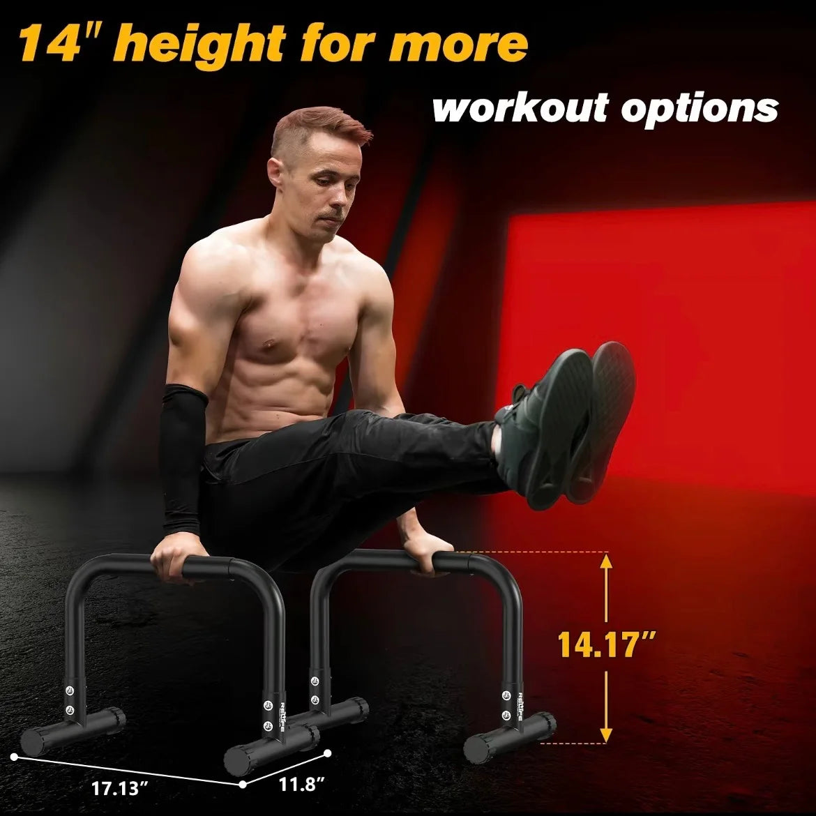 Relife Rebuild Your Life - Dip Station Exercises - Parallel Bars - Heavy Duty Dip Stand - Stable Gym Dip Bars
