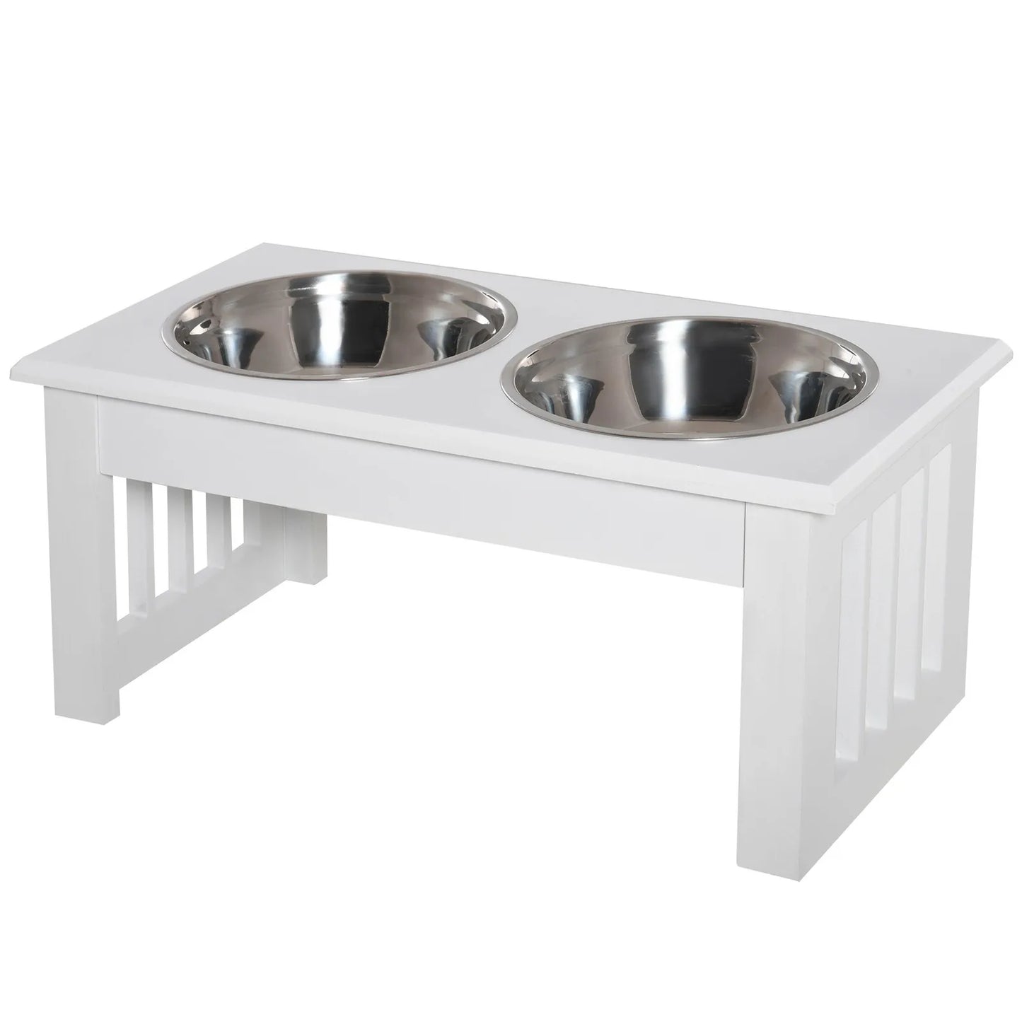Aosom Elevated Dog Bowls And Food Stand With Stainless Steel