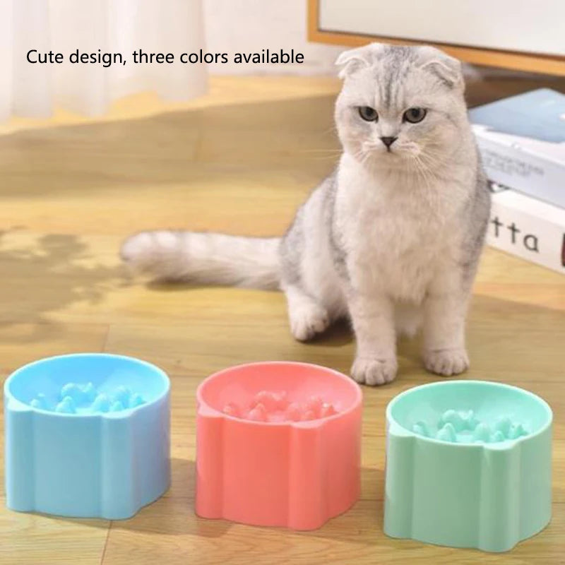 Slow Feeder Cat Bowl Anti-Choking Design For Small Pets