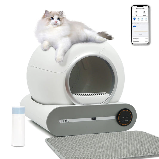 DOEL Self Cleaning Cat Litter Box with App Control WiFi