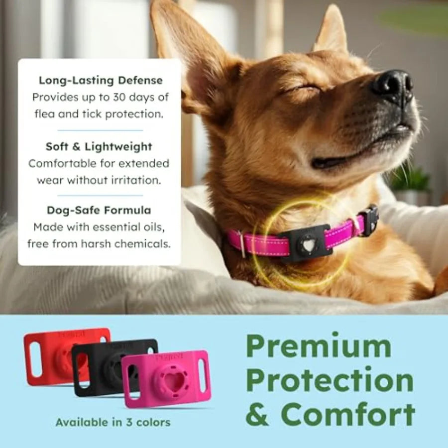 Paw Guardian Flea Tick Pendant for Dogs with AirTag Holder