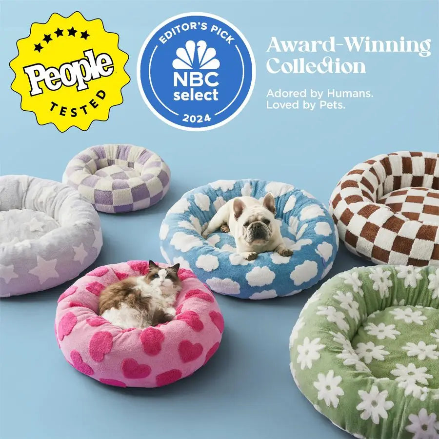 Donut Pet Bed With Washable Cover For Cats And Dogs