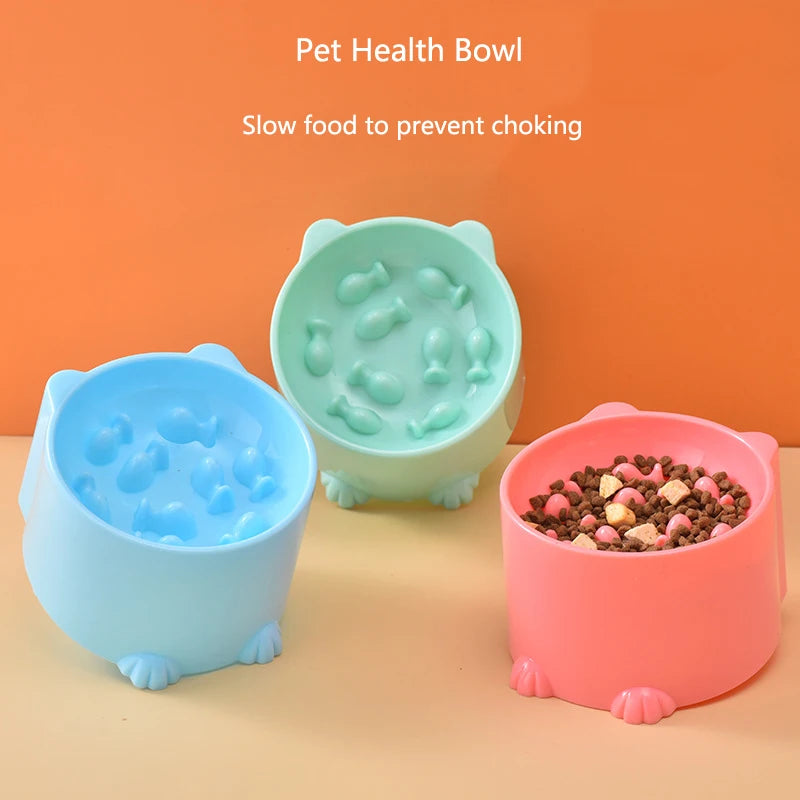 Slow Feeder Cat Bowl Anti-Choking Design For Small Pets