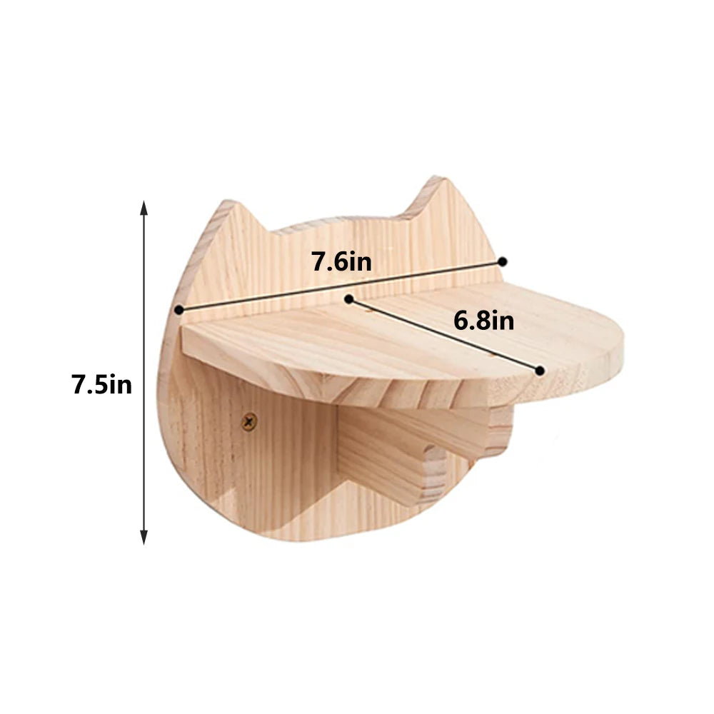 PETRAVELCN Cat Wall Mounted Four-Step Climbing Shelf Sisal Scratching Post