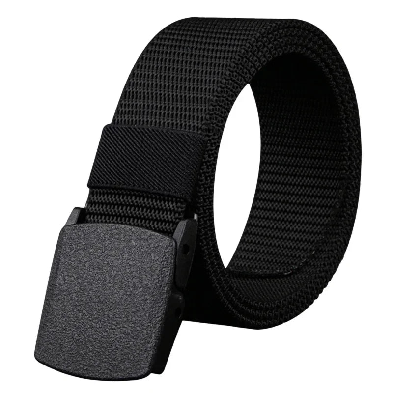 Military Men Belt 2024 Army Belts Adjustable Belt Men Outdoor Travel Tactical Waist Belt with Plastic Buckle for Pants 120cm