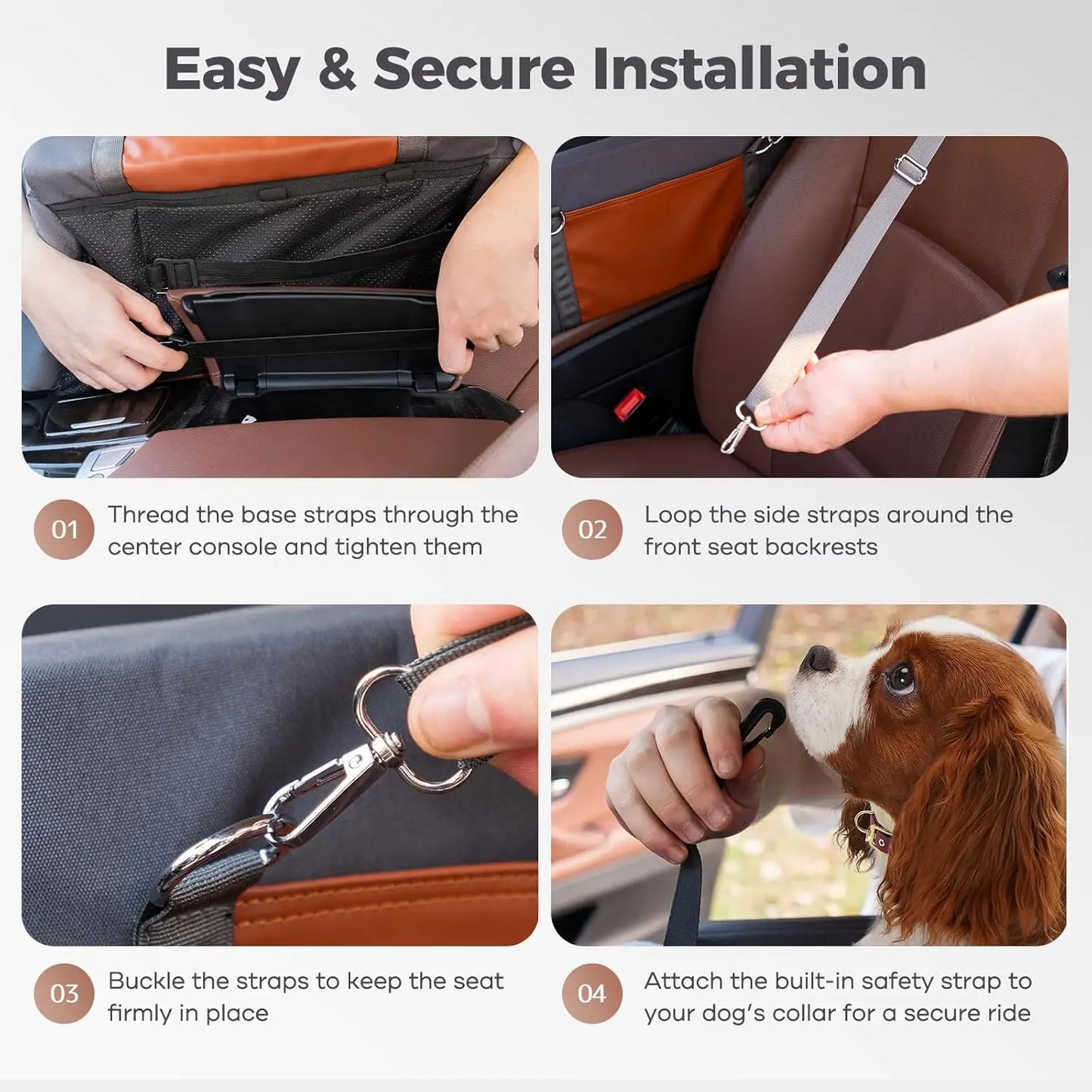 XMSJ Center Console Car Seat For Small Dogs And Cats