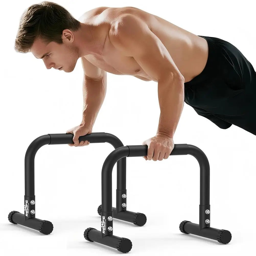 Relife Rebuild Your Life - Dip Station Exercises - Parallel Bars - Heavy Duty Dip Stand - Stable Gym Dip Bars