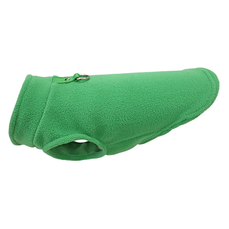 Ultrasoft Fleece Pet Jacket With D Ring For Small Dogs