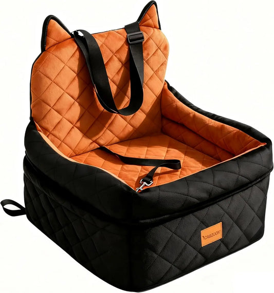 XMSJ Dog Car Seat With Elevated Cushion And Storage