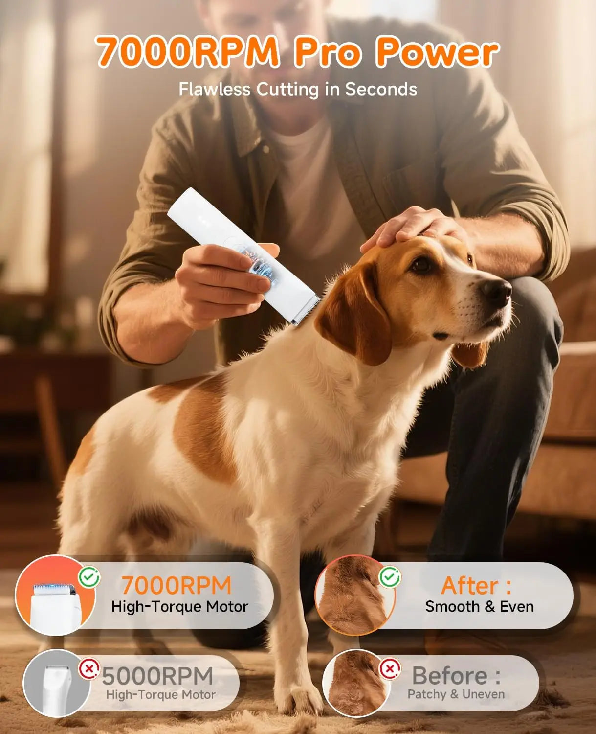 Dog Trimmer for Paws 14-In-1 Cordless Grooming Kit