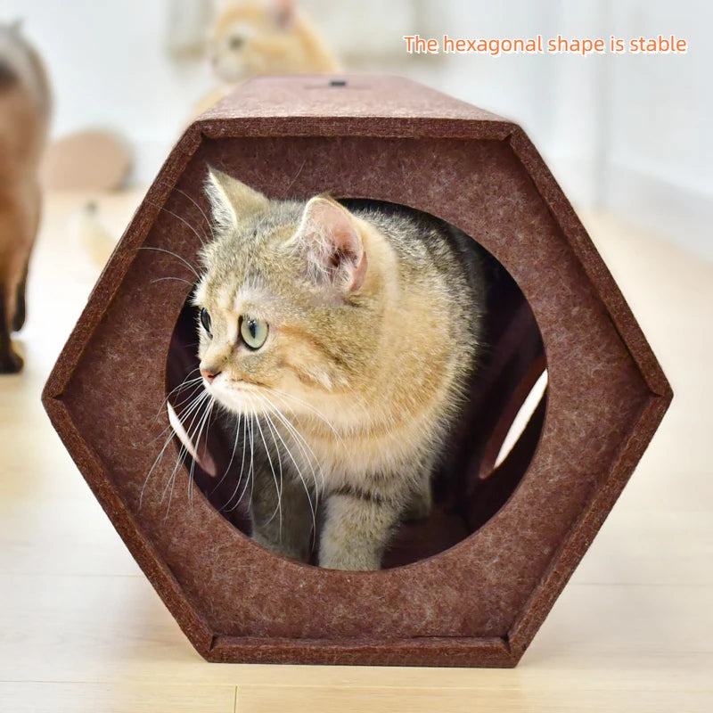 Pet Cat Tunnel Tube Toys foldable Tunnels for Indoor Cats Kitten Play Tube Suitable for all four seasons Wall-Corner Games 고양이