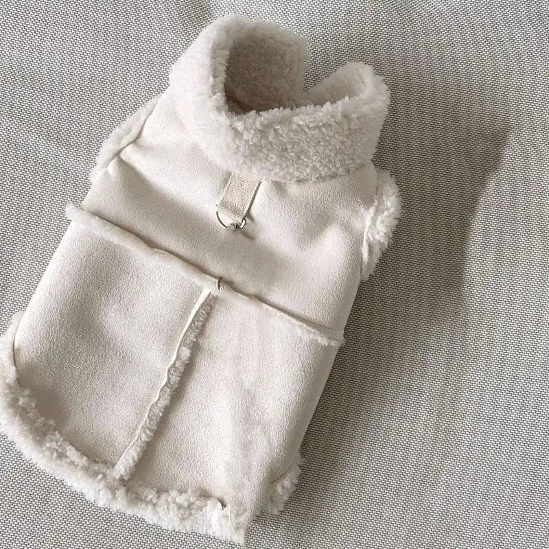 NONECN Classic Solid Dog Vest Fleece Winter Warm Coat