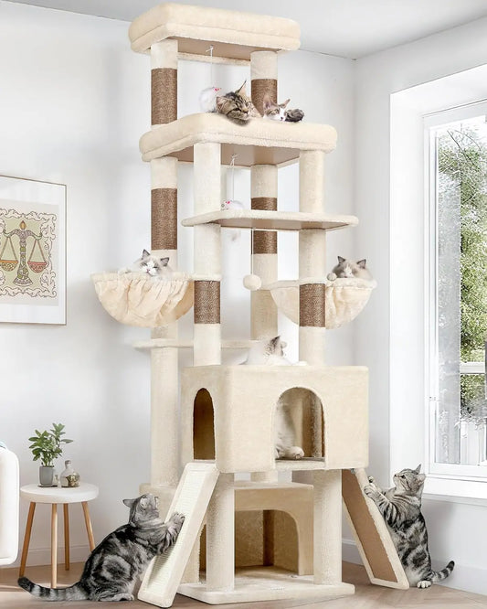 Heavy Duty Cat Tree For Large Cats With Scratching Boards