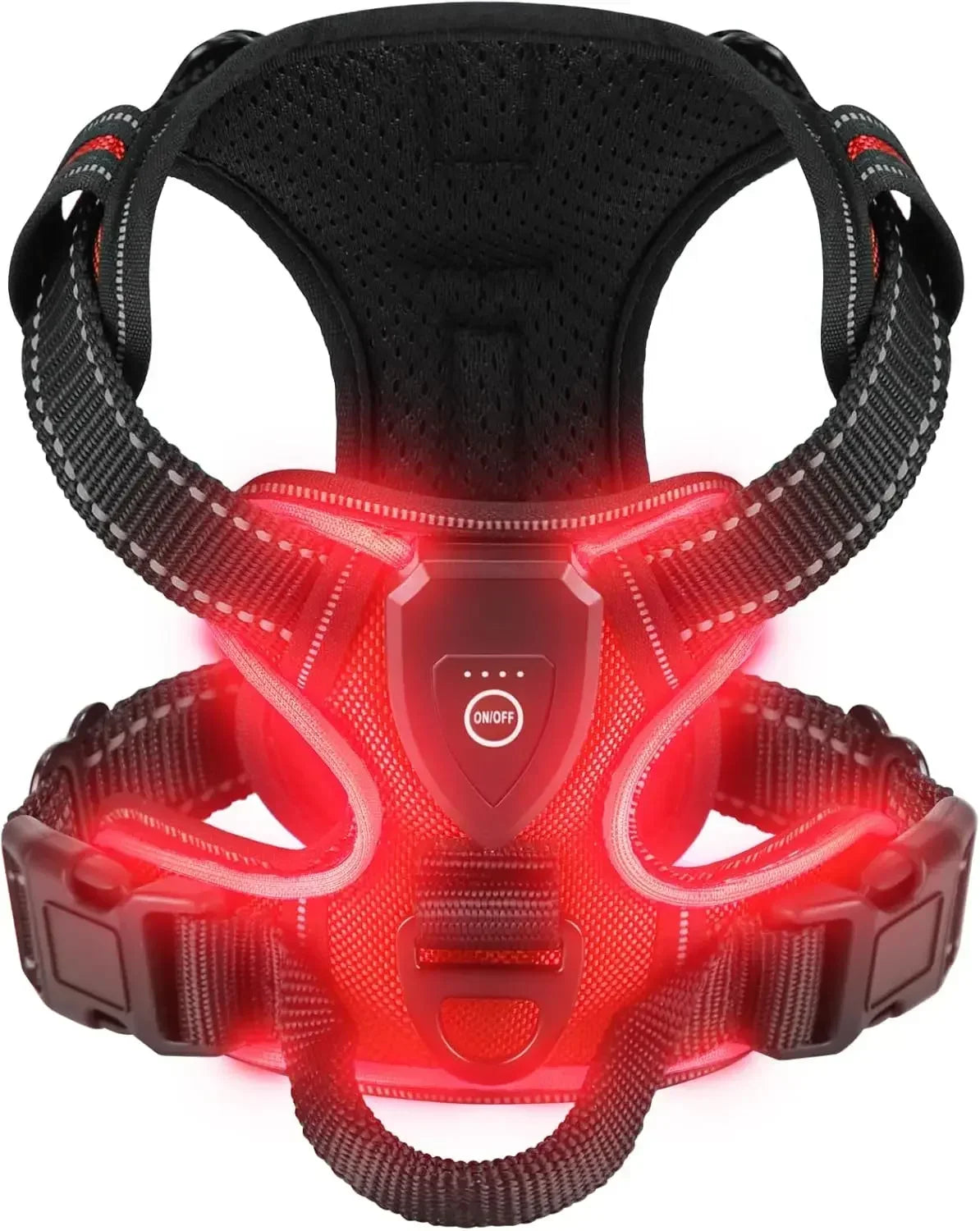 Led Luminous Dog Harness No Pull Adjustable Rechargeable For Walking