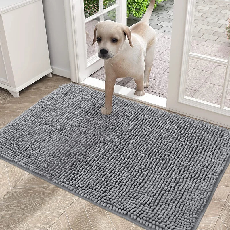 Dog Door Mat for Muddy Paws Absorbs Moisture and Dirt Absorbent Non-...