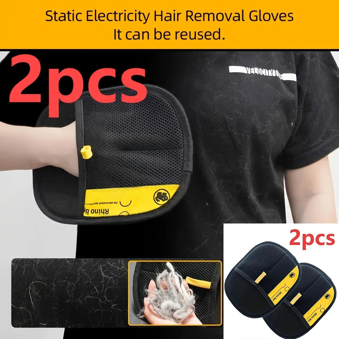 NONECN 2-Piece Pet Hair Removal Gloves For Grooming