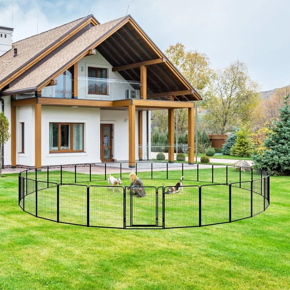 Heavy Duty Outdoor Dog Playpen With Doors And Expandable Panels