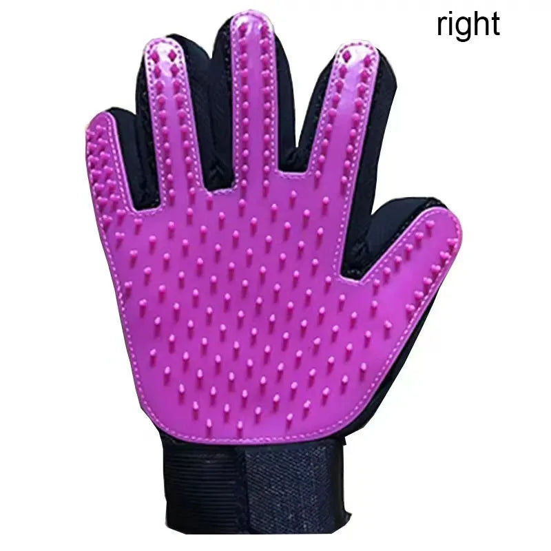 Pet Hair Glove Grooming Brush Deshedding Cats Dogs